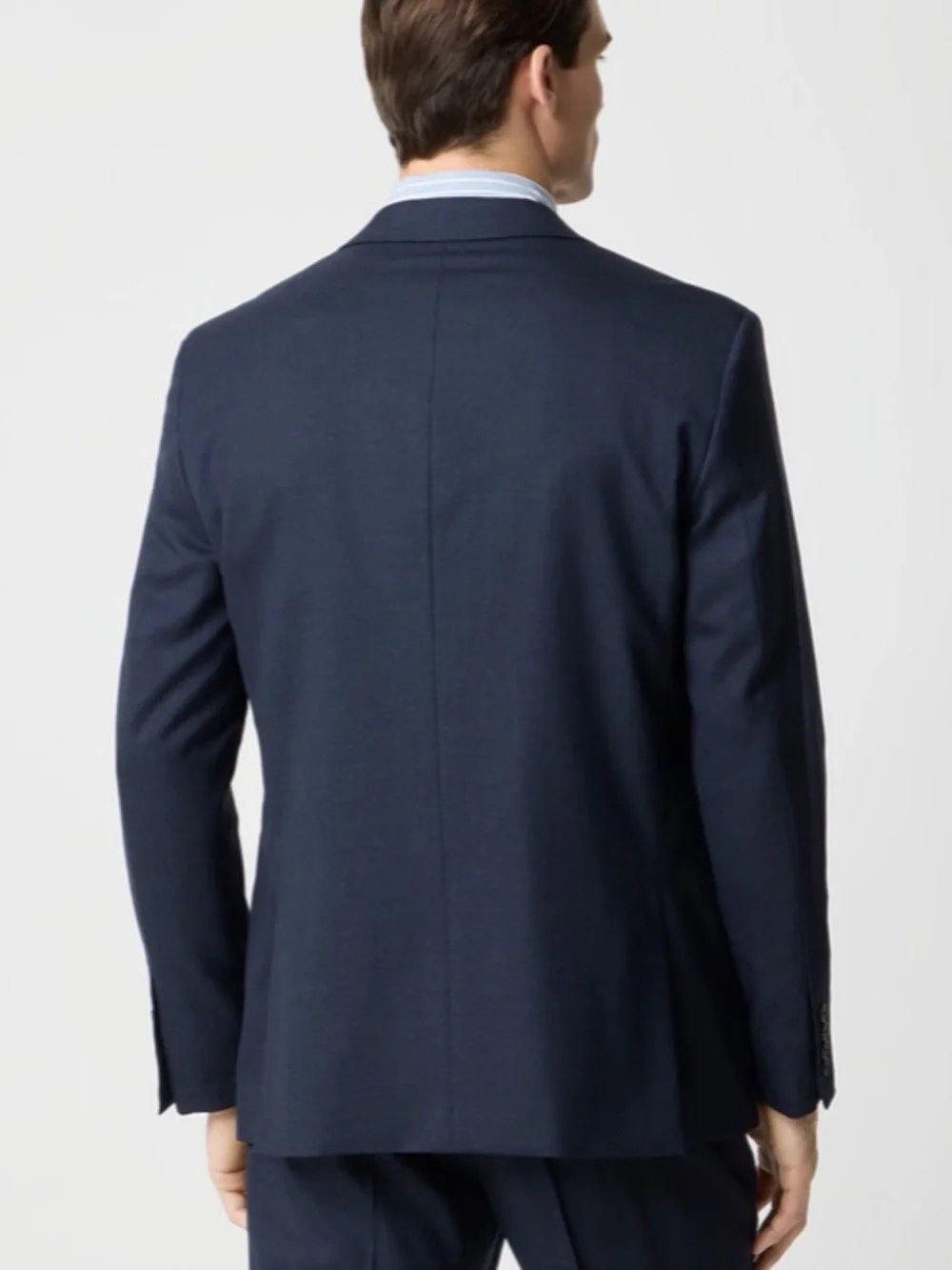 J crew heather navy Classic-fit Thompson worsted wool suit jacket